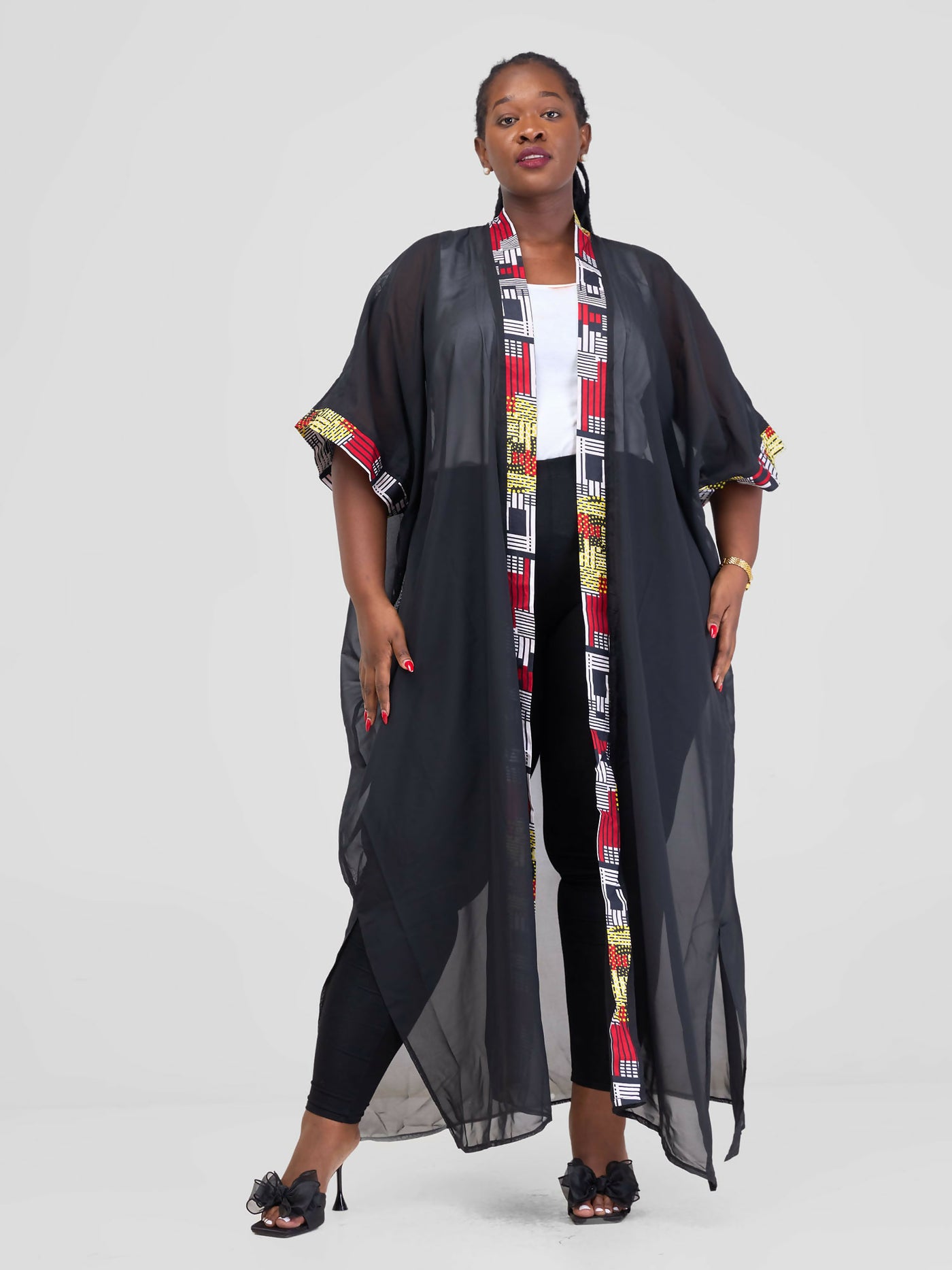 Jf Designs Kimono Wear - Black