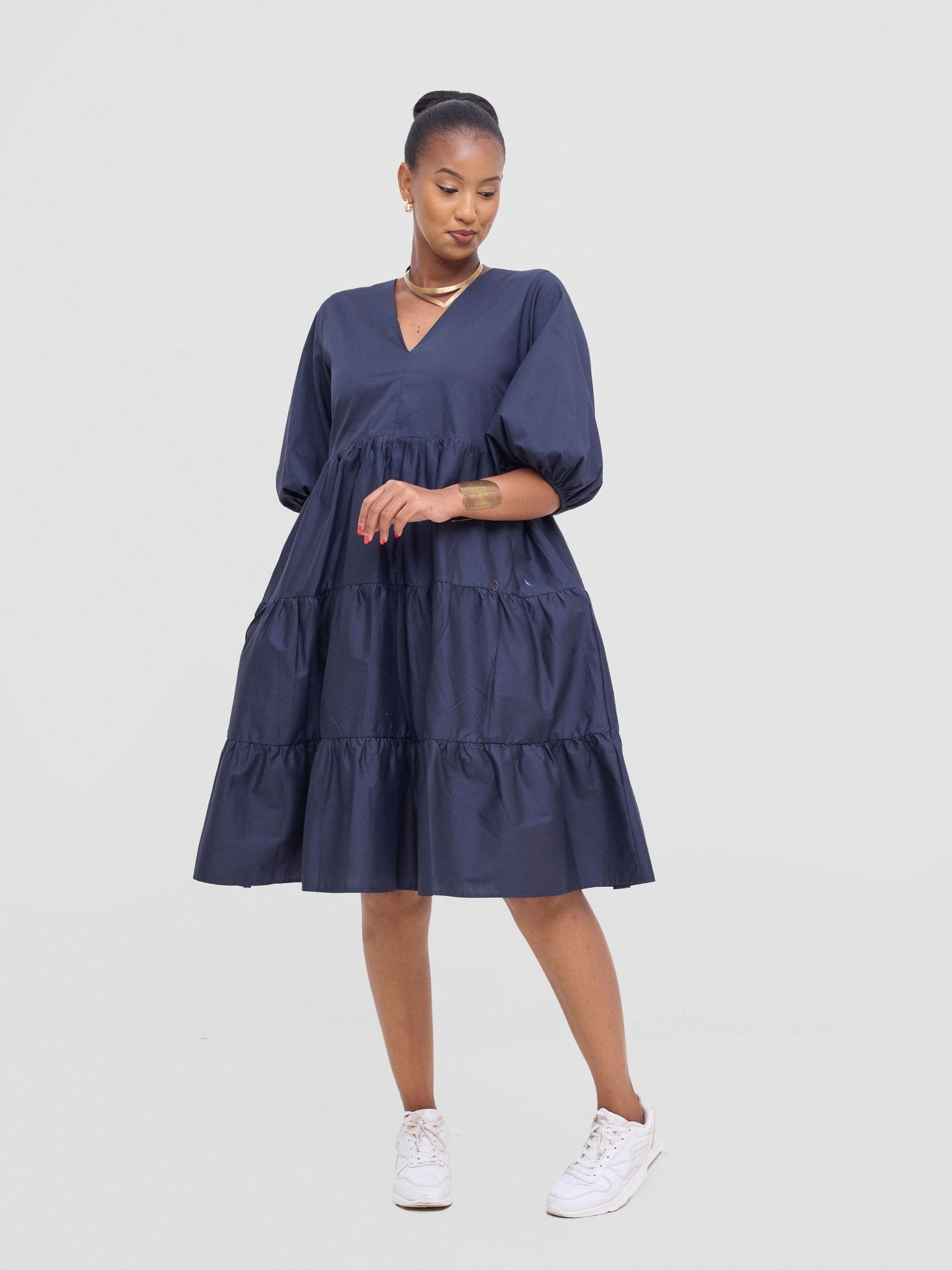 Safari Tawi Flounce Maxi Dress - Olive
