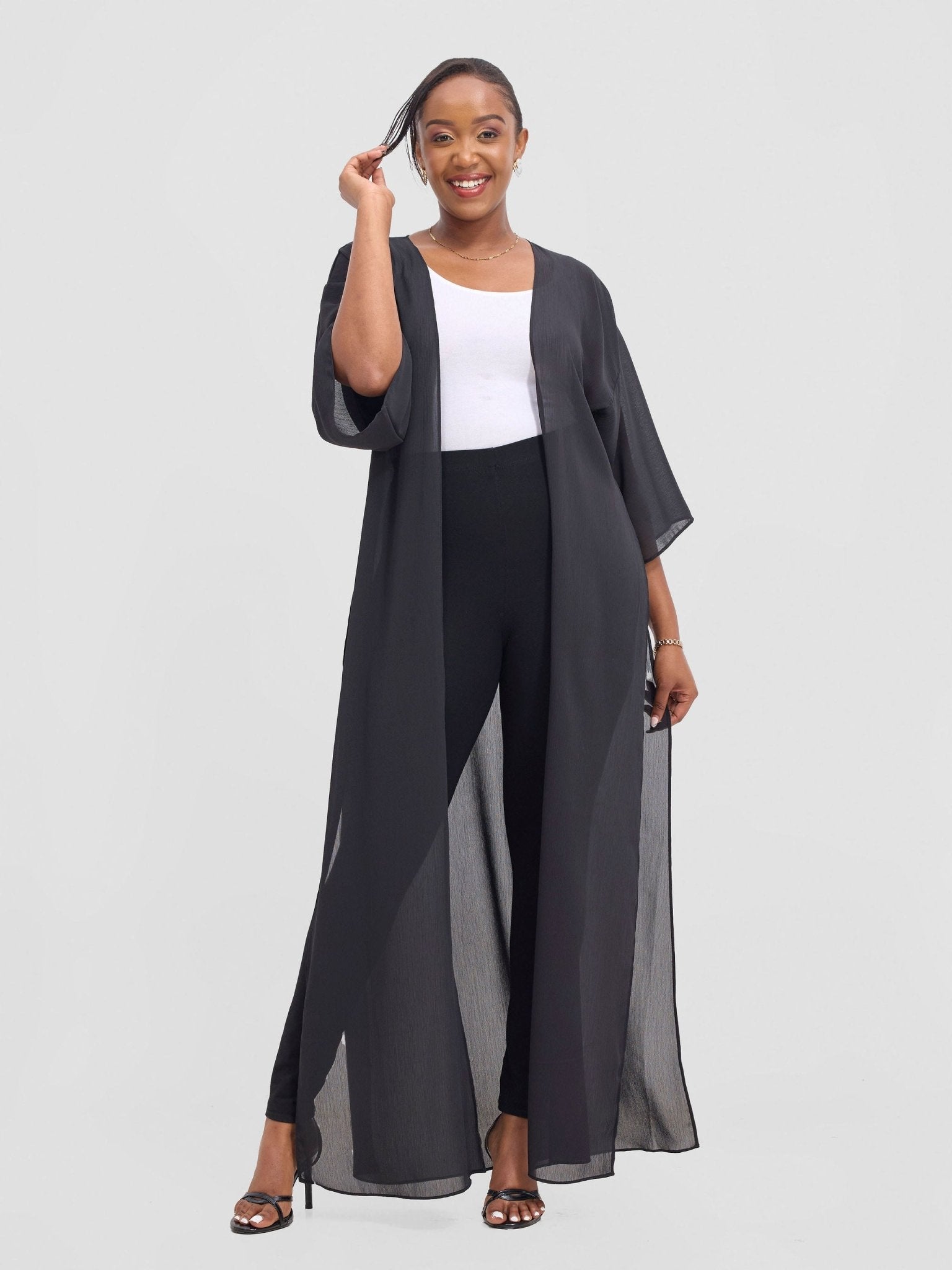 Vivo Basic Nandi A-Line Kimono - Brown Cheetah Print main image 1