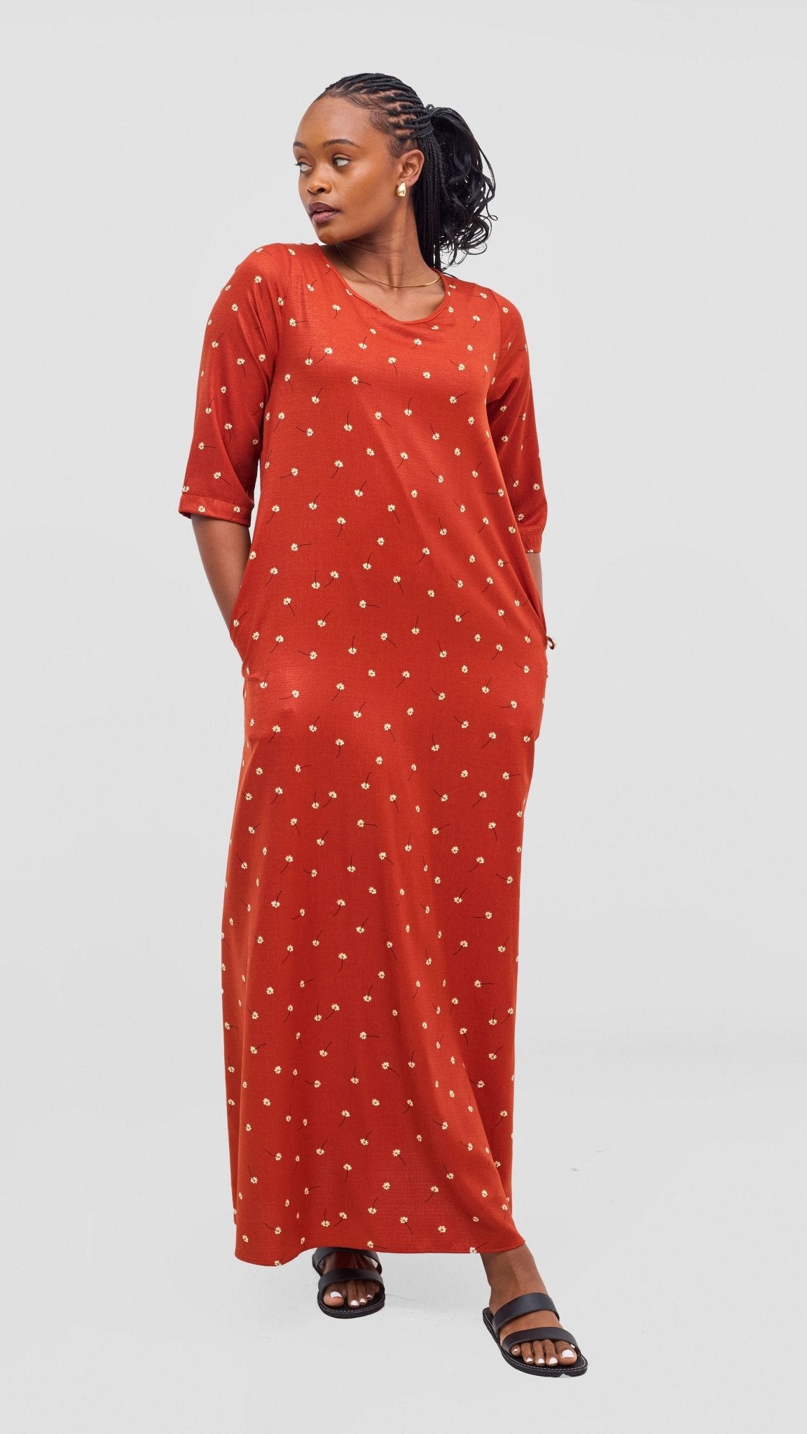 Vivo Maisha Maxi Kimono - Black / White Print
