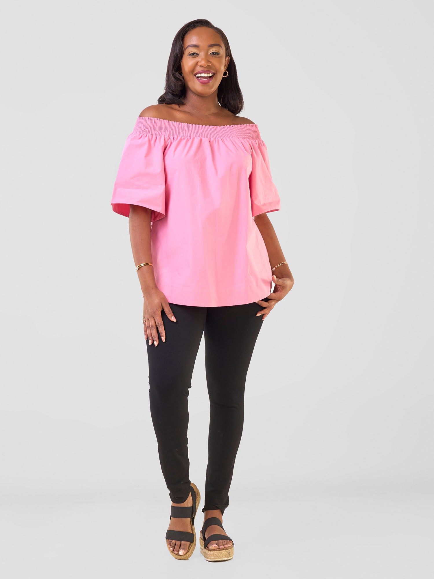 Safari by Vivo Zene Drop Shoulder Top - Taupe main image 0
