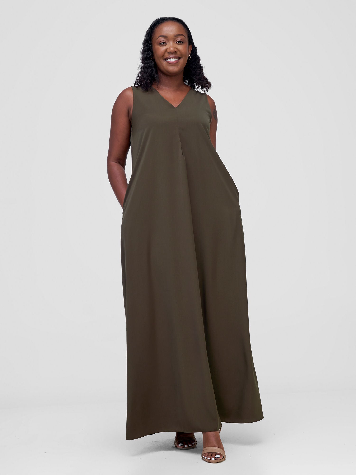 Vivo Tana Off Shoulder Maxi Dress - Multicolour Black Print main image 1