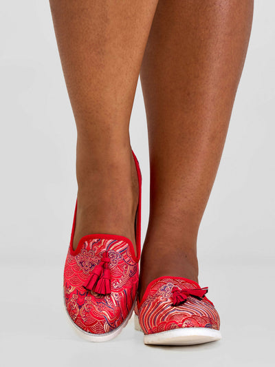 Be Unique Timeless Multicolored Loafer - Red - Shopzetu