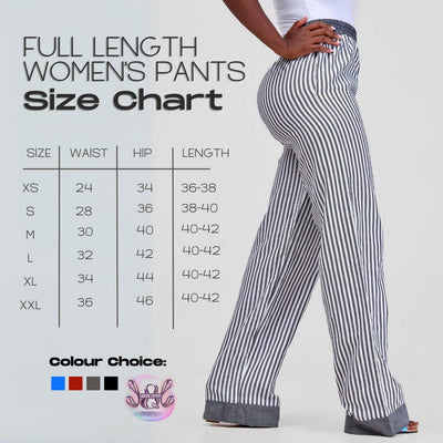 Liquid Lemn Wide Leg Striped (Mistari) Pants With Border - Grey - Shopzetu