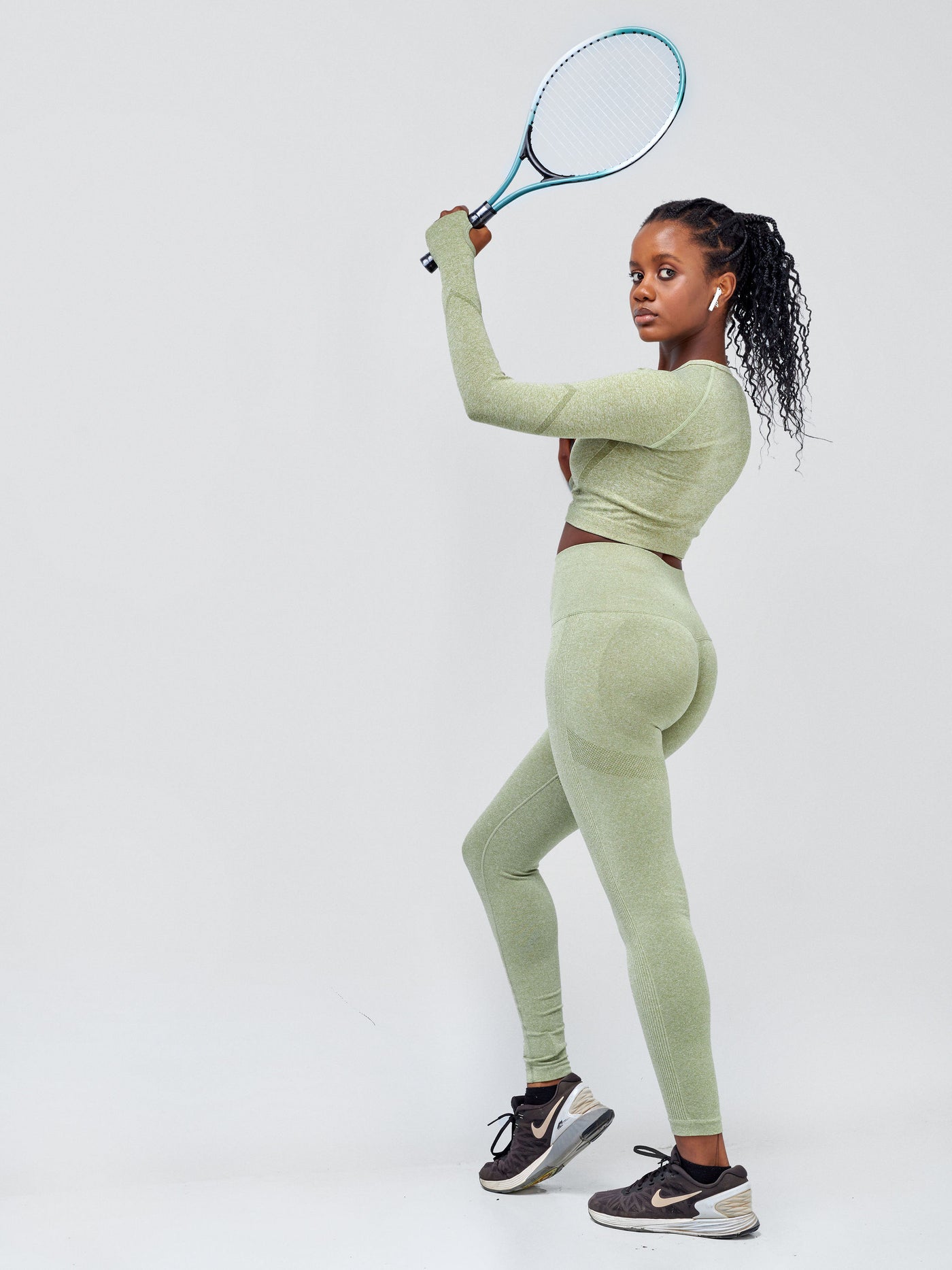 Ava Fitness Merlin 3 Piece Yoga Set - Lime Green