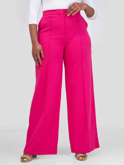 Zia Africa ''Something Retro'' Wide Leg Pants - Pink - Shopzetu