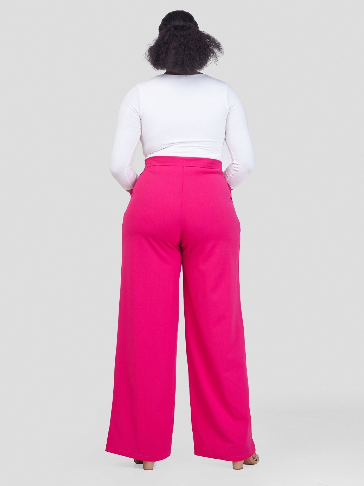 Zia Africa ''Something Retro'' Wide Leg Pants - Pink - Shopzetu