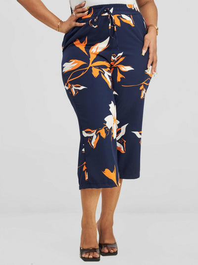 Lizola Daberechi Pant - Navyblue / Orange - Shopzetu