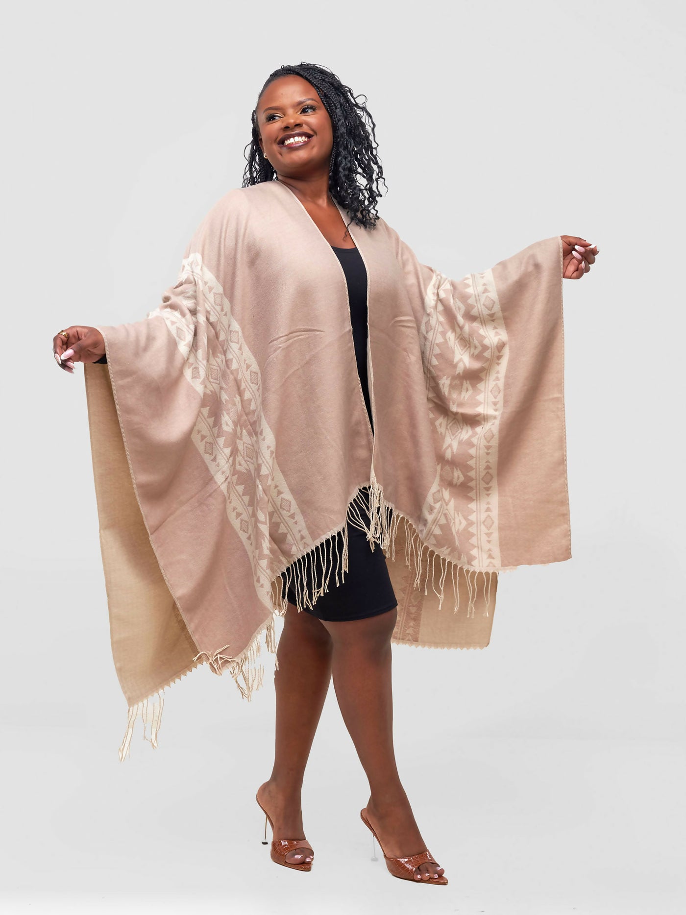 Afrodame Fani Poncho - Beige