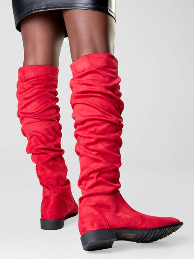 Be Unique Asos Statement Boot - Red
