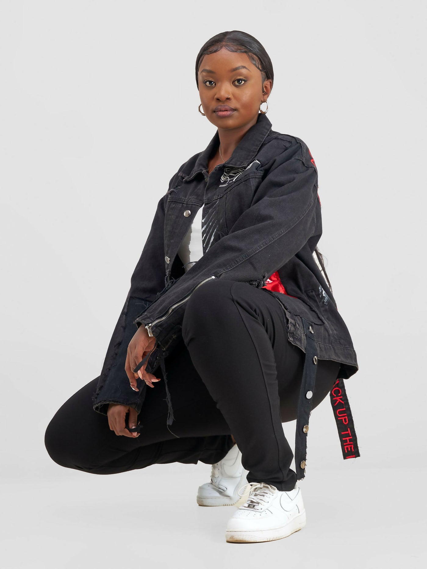 4mtaa Dont Be Confused Jacket - Black / Red