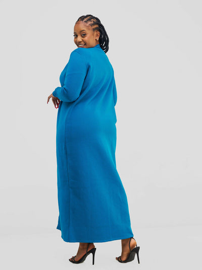 TexStyle Wema Maxi Cardigan Kimono - Azure Blue