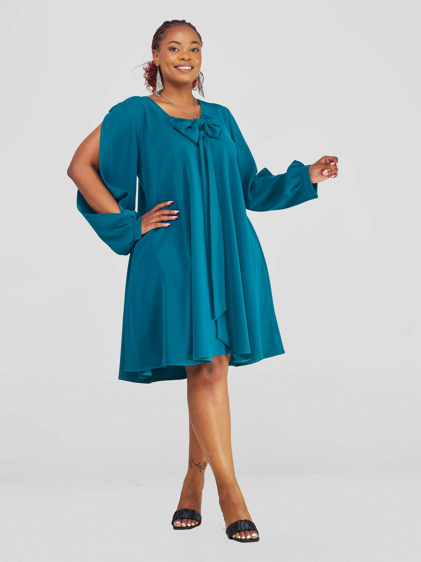 Mariste Luku Shift Dress - Turquoise