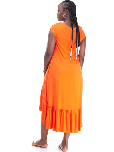 Vivo Lindi High Low Dress - Orange