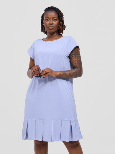 Zawadi Inverted Pleat Dress - Lilac - Shopzetu