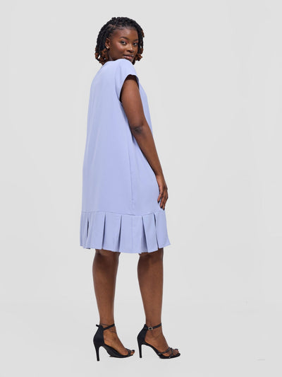 Zawadi Inverted Pleat Dress - Lilac - Shopzetu