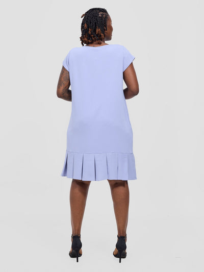 Zawadi Inverted Pleat Dress - Lilac - Shopzetu