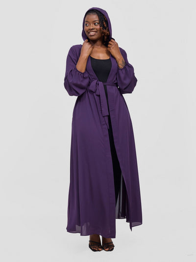 Vivo Basic Hooded Kimono - Purple - Shopzetu