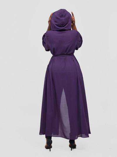 Vivo Basic Hooded Kimono - Purple - Shopzetu