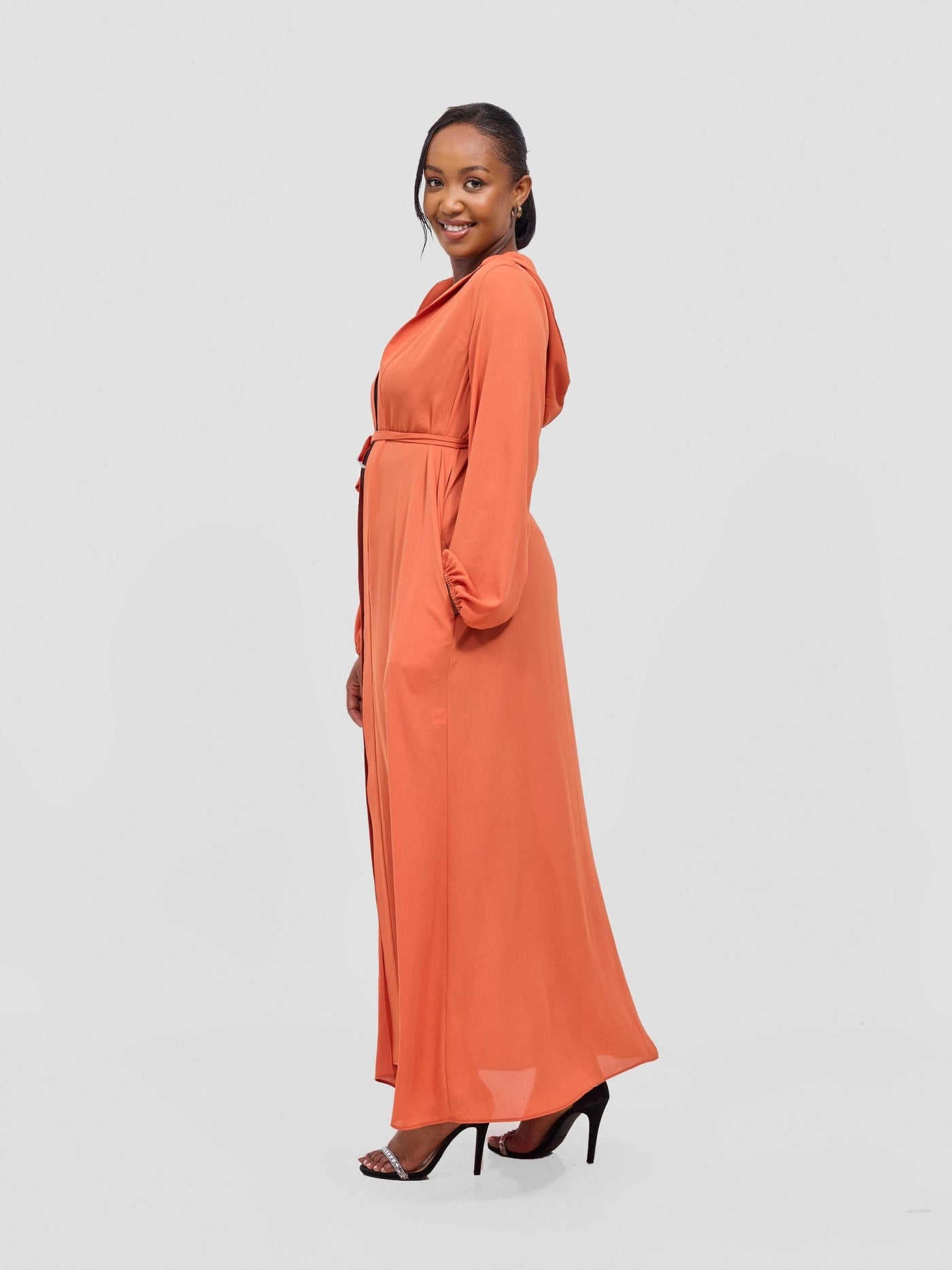 Vivo Basic Hooded Kimono - Orange - Shopzetu