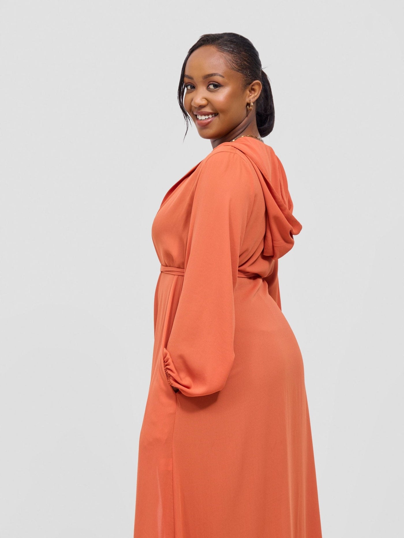 Vivo Basic Hooded Kimono - Orange - Shopzetu