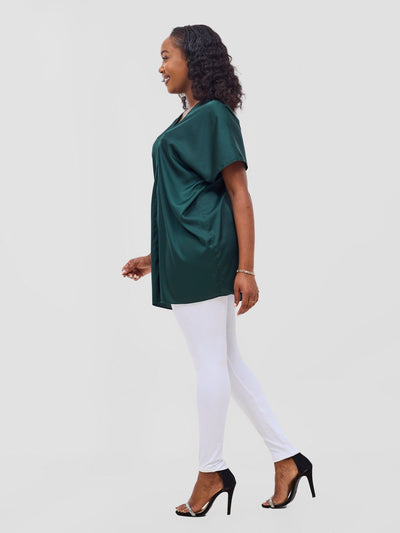 Vivo Basic Tunic Top - Dark Green - Shopzetu