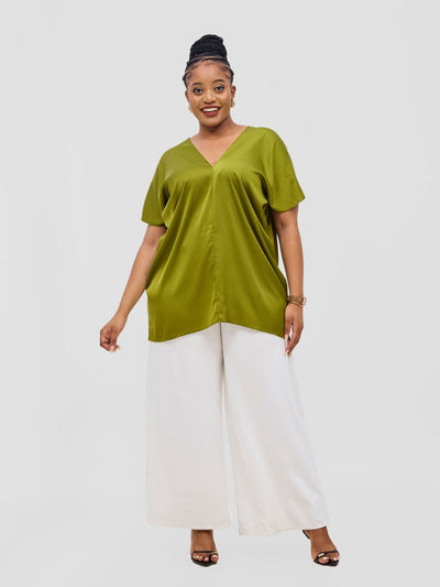 Vivo Basic Tunic Top - Olive - Shopzetu