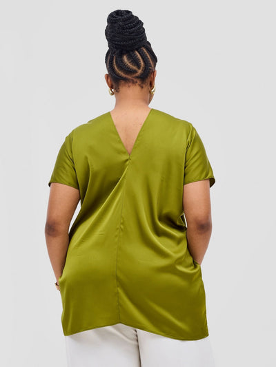 Vivo Basic Tunic Top - Olive - Shopzetu