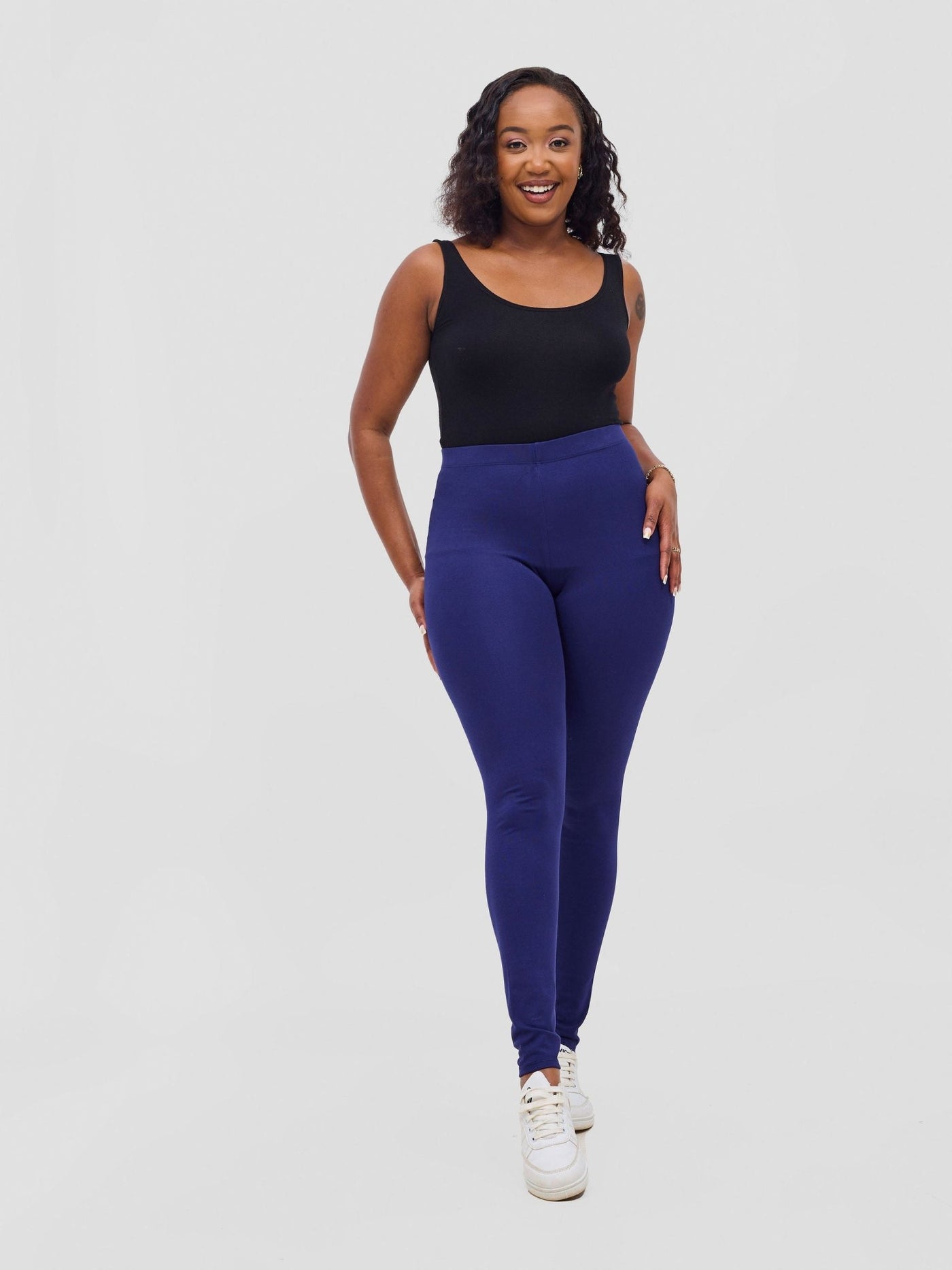 Vivo Val Full Length Leggings - Navy Blue - Shopzetu