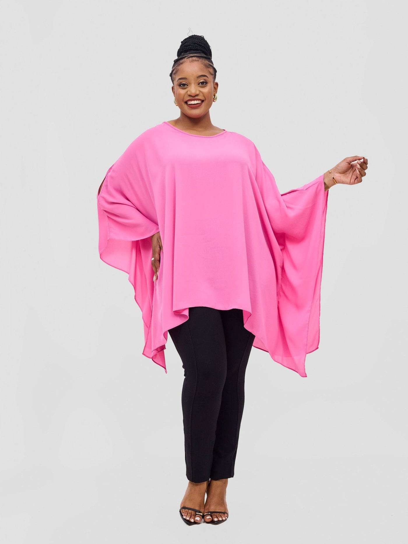 Vivo Malindi Loose Top - Pink - Shopzetu