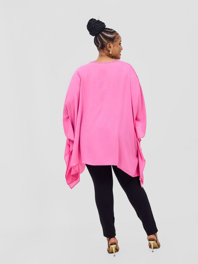 Vivo Malindi Loose Top - Pink - Shopzetu