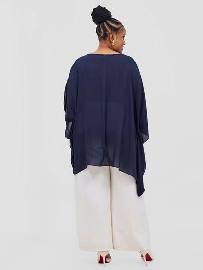 Vivo Malindi Loose Top - Dark Navy Blue