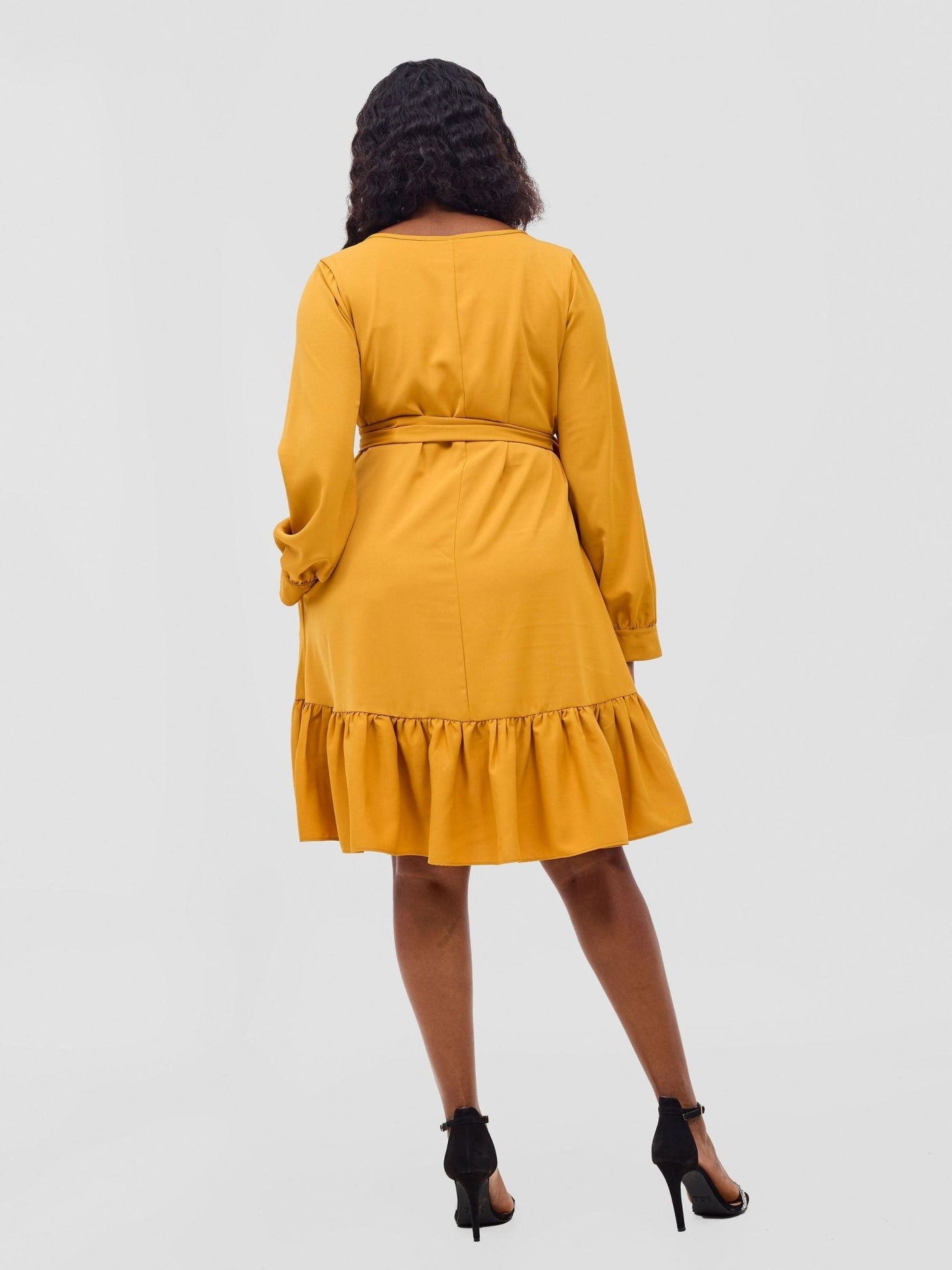 Vivo Serwa Tent Dress - Mustard - Shopzetu