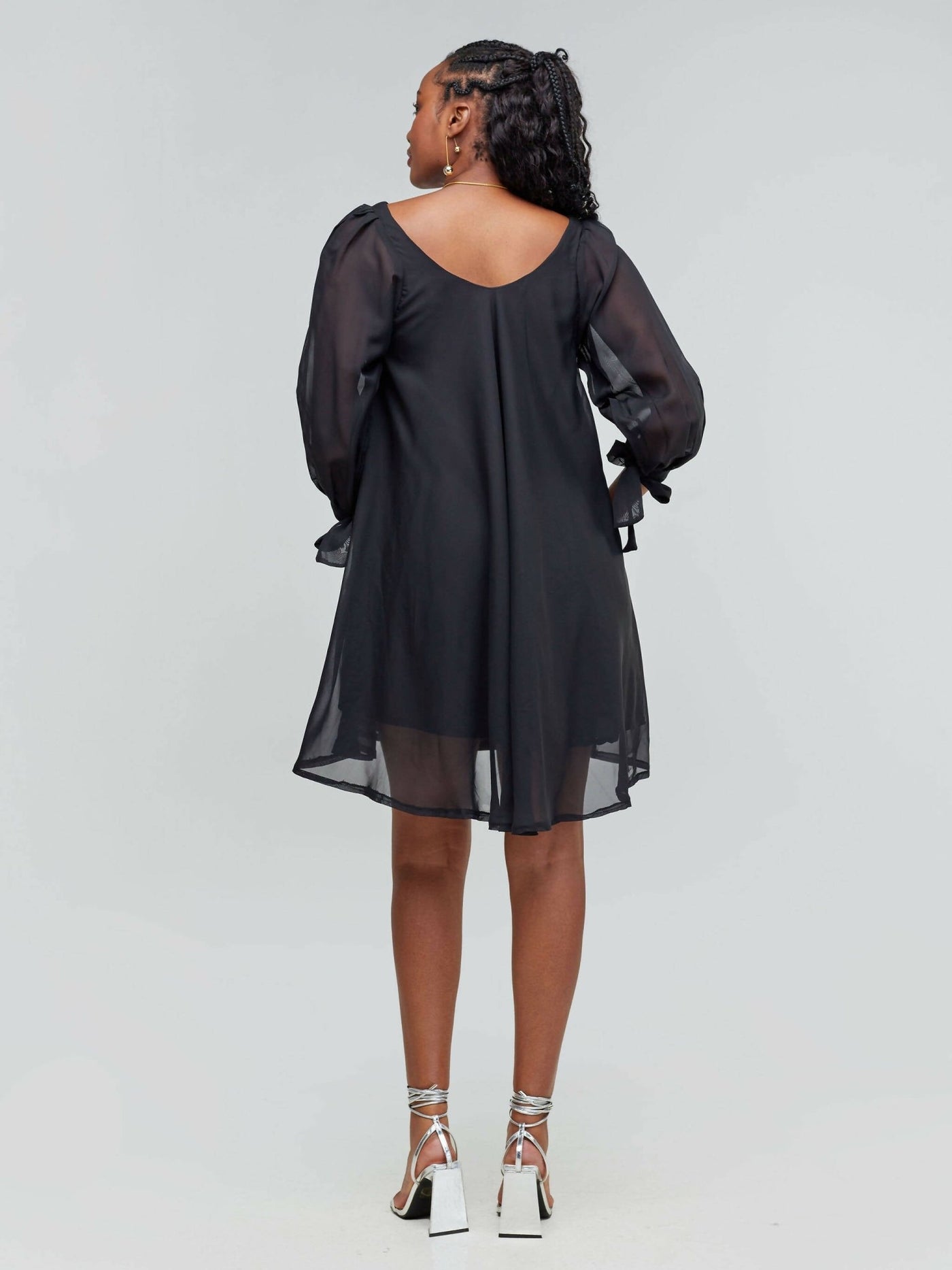 MKay Mikaila Chiffon Dress - Black - Shopzetu