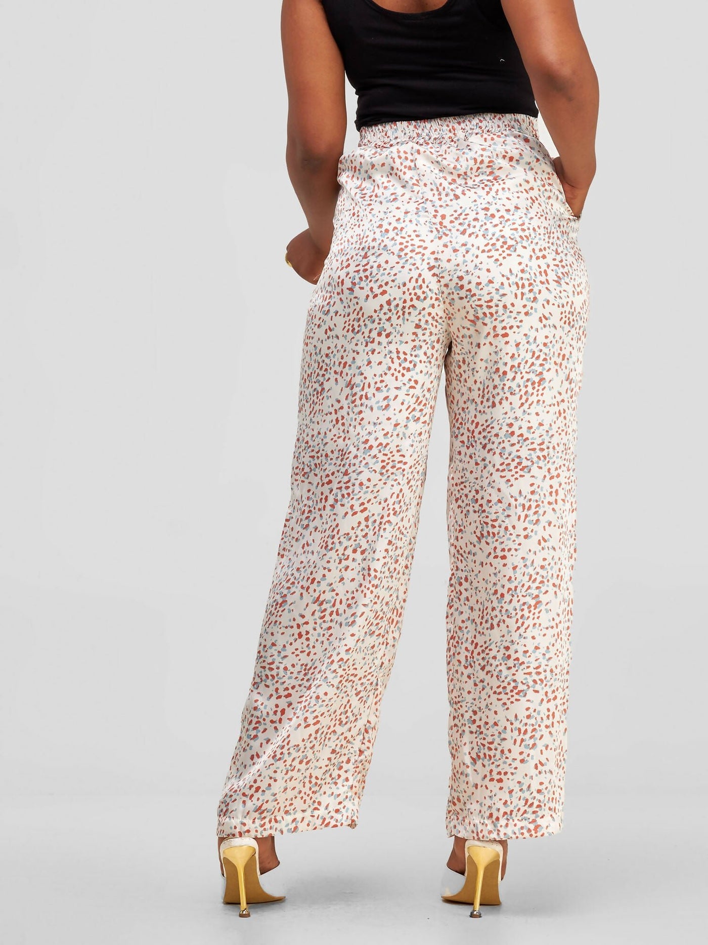 Tuli Leleda Palazzo Pants - Off White Print - Shopzetu