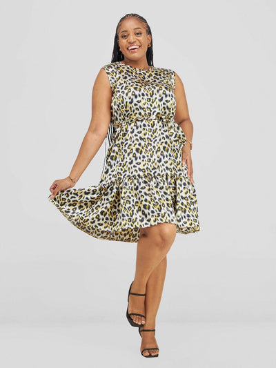 Lizola Blessing Shift Dress - Cheetah Print - Shopzetu