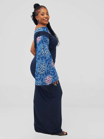 Nefpatra Africa Lara Dress - Blue - Shopzetu