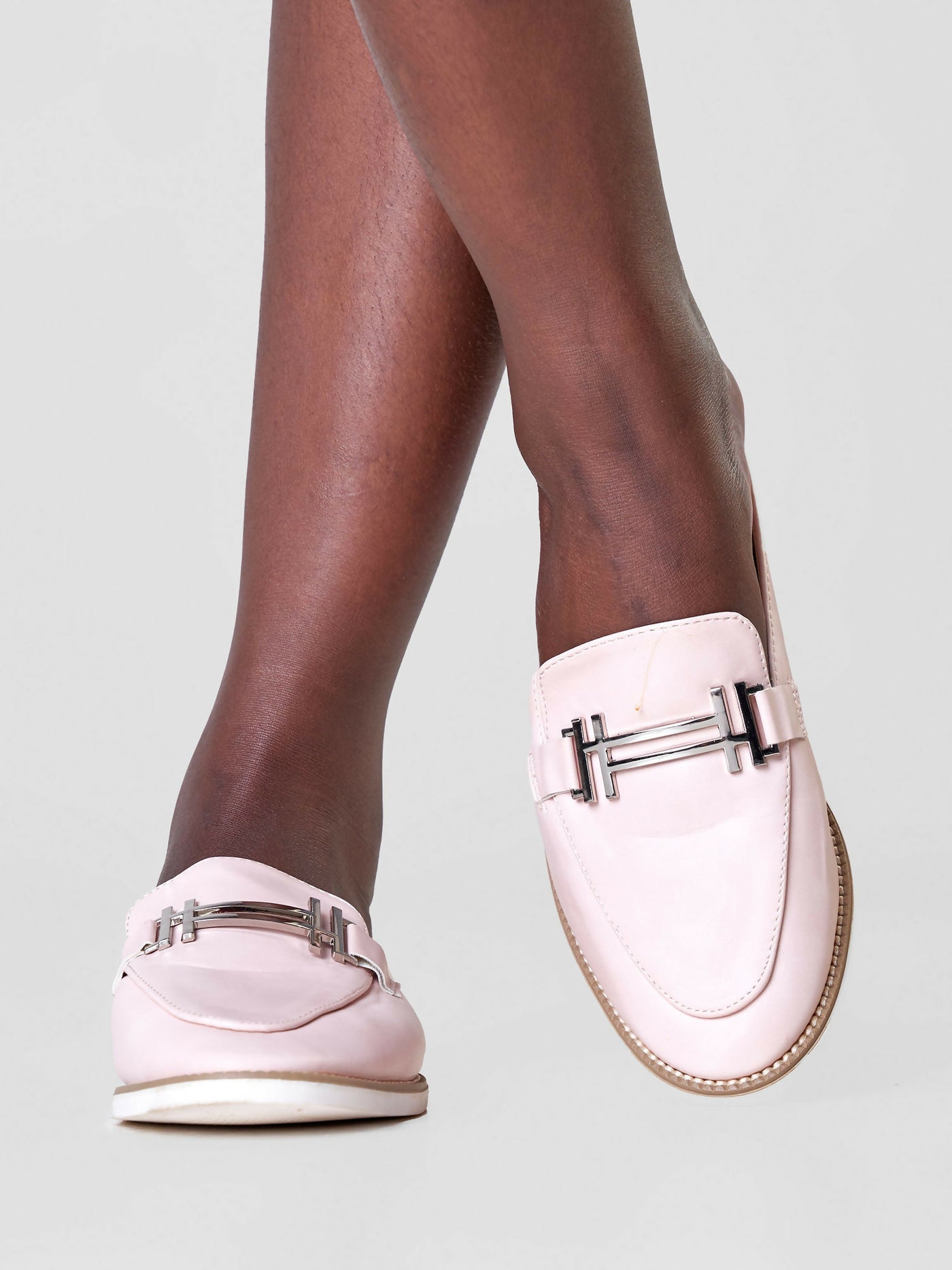 Be Unique Timeless Open Back Mules - Pink