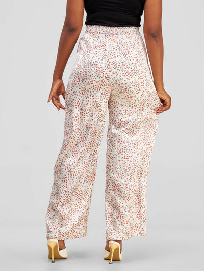 Tuli Leleda Palazzo Pants - Off White Print - Shopzetu