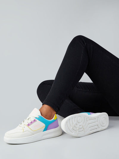 Ziatu Women's 3-Tone Out of Boundary Sneakers - Purple - Shopzetu