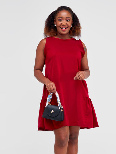 Zia Africa Pretty In Red Shift Dress - Red
