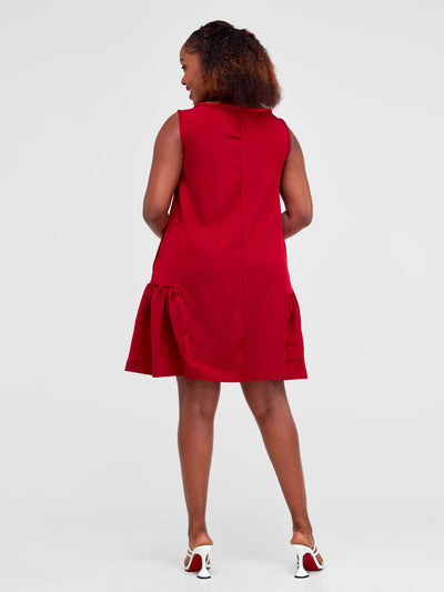 Zia Africa Pretty In Red Shift Dress - Red