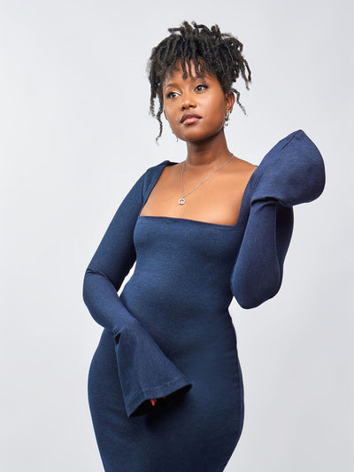 Zia Africa “Effortlessly Elegant” Bodycon Dress - Navy