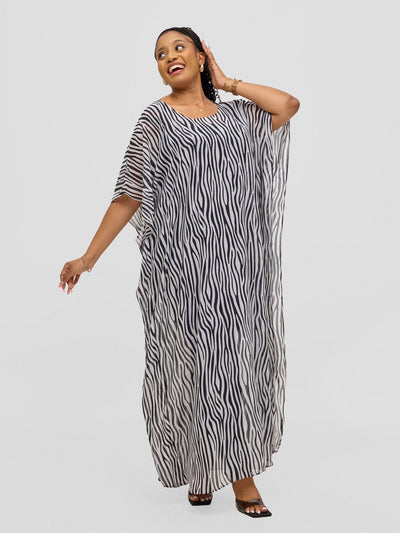 Vivo Extra Wide Kaftan - Black / Grey - Shopzetu