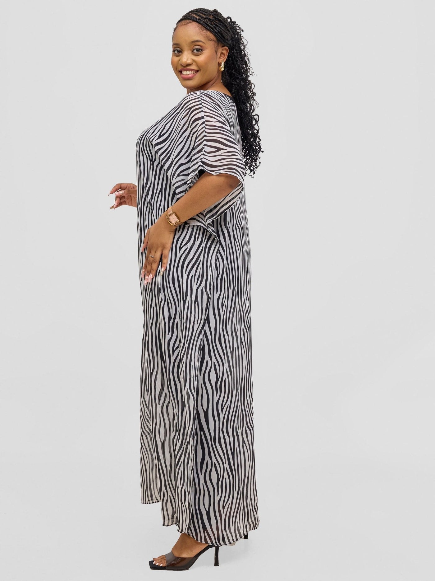 Vivo Extra Wide Kaftan - Black / Grey - Shopzetu