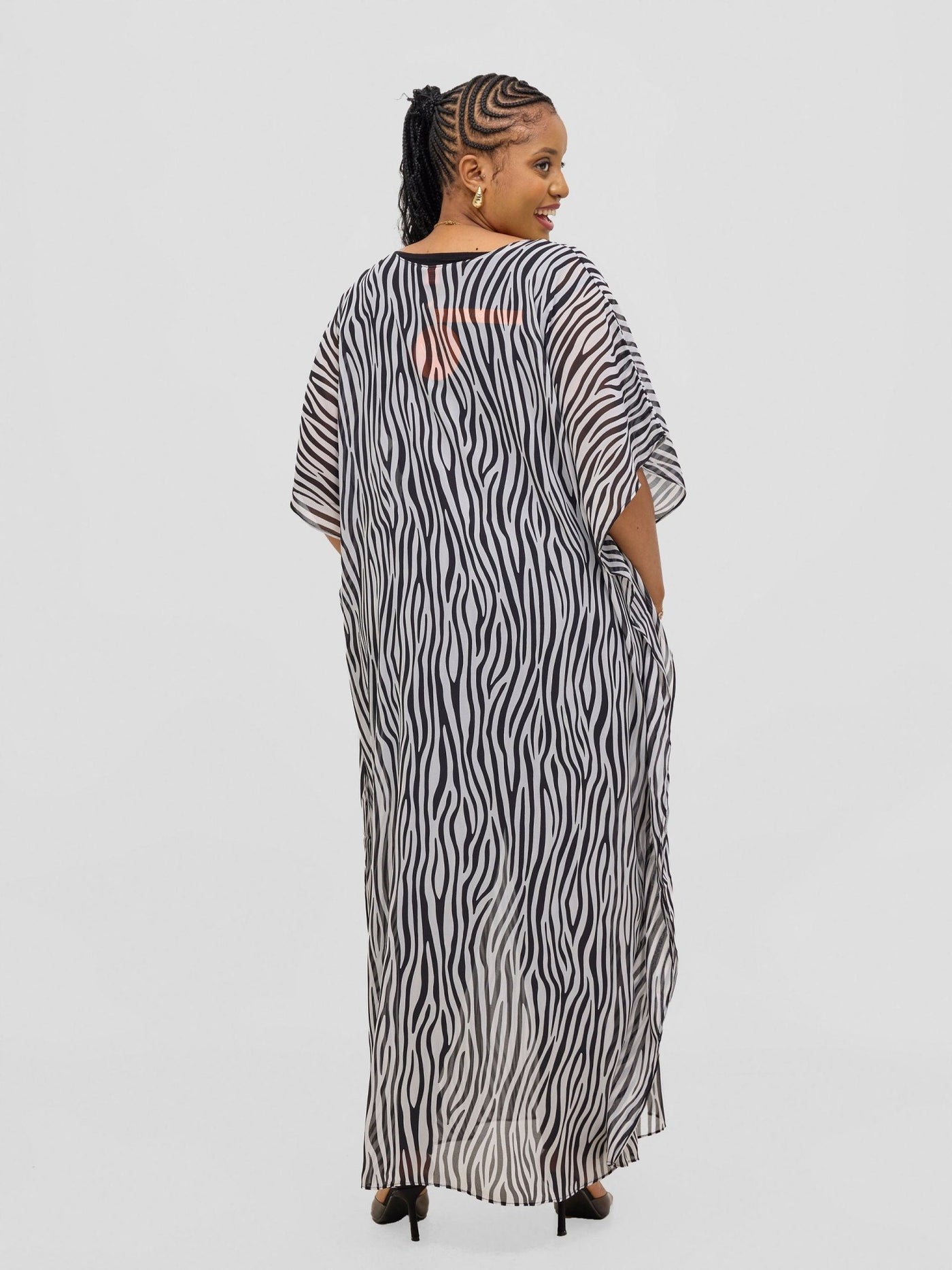 Vivo Extra Wide Kaftan - Black / Grey - Shopzetu