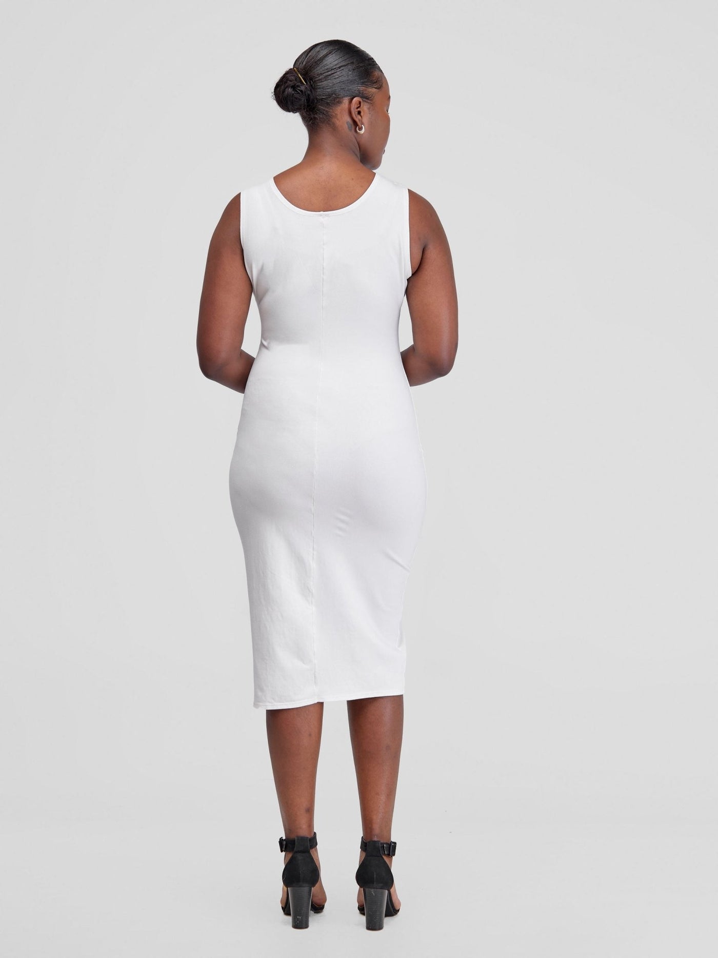 Vivo Basic Bodycon Dress - Off White - Shopzetu