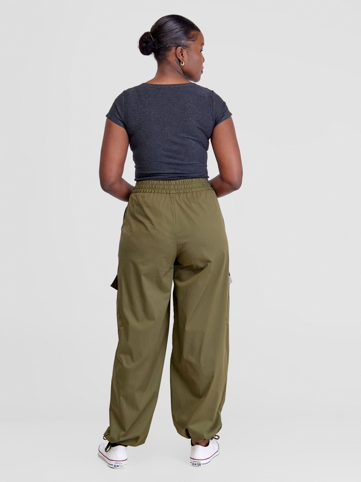 Safari Kamari Wide Leg Pants - Hunters Green - Shopzetu