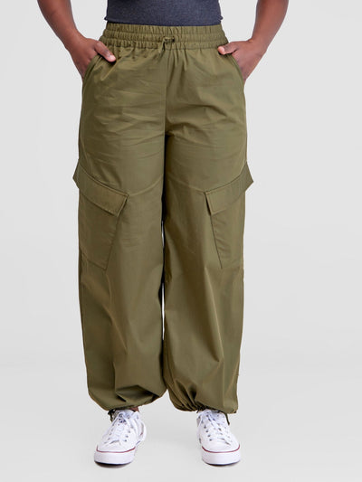 Safari Kamari Wide Leg Pants - Hunters Green - Shopzetu