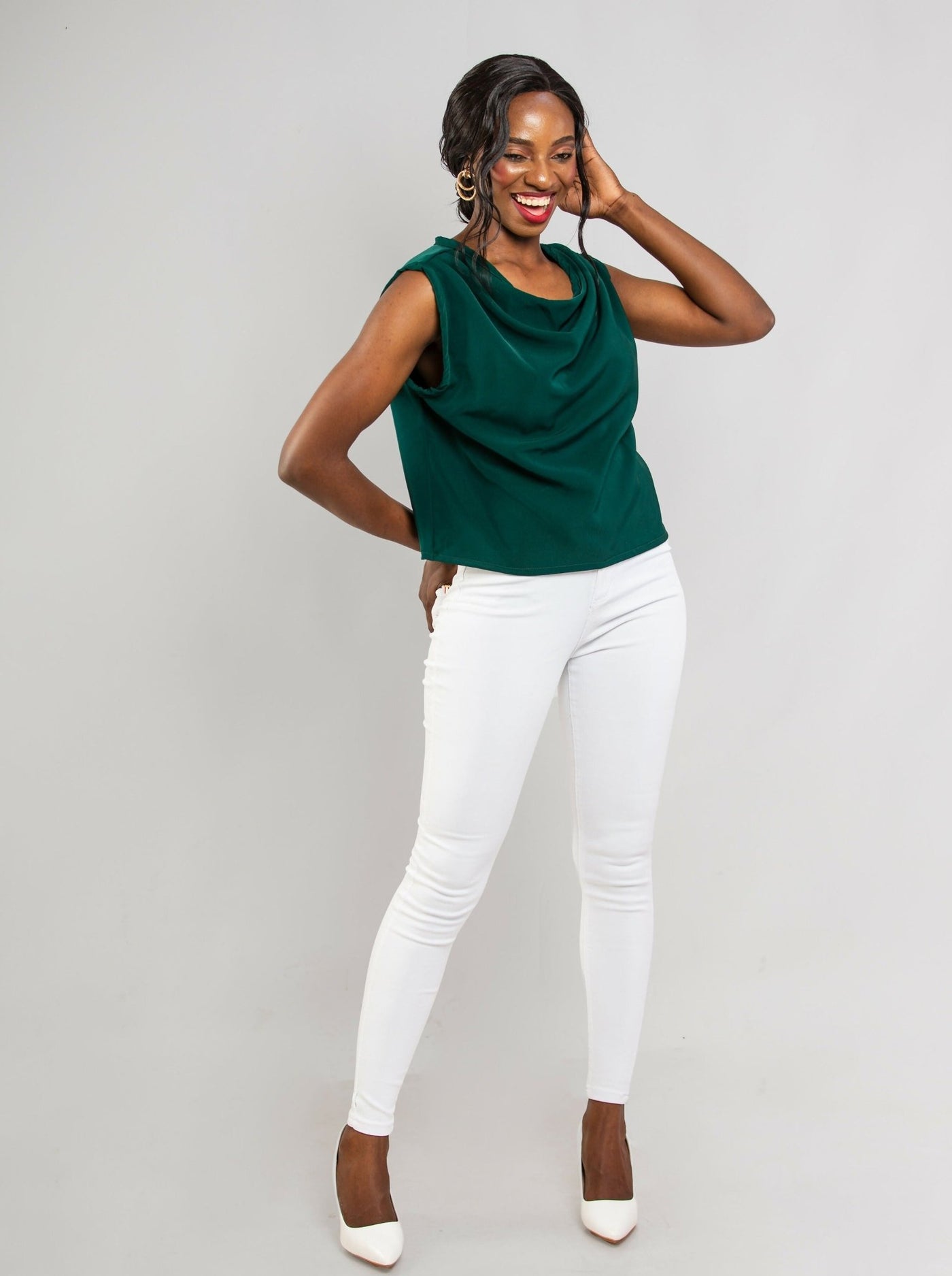 Da'joy Fashions Oneonta Top - Dark Green - Shopzetu